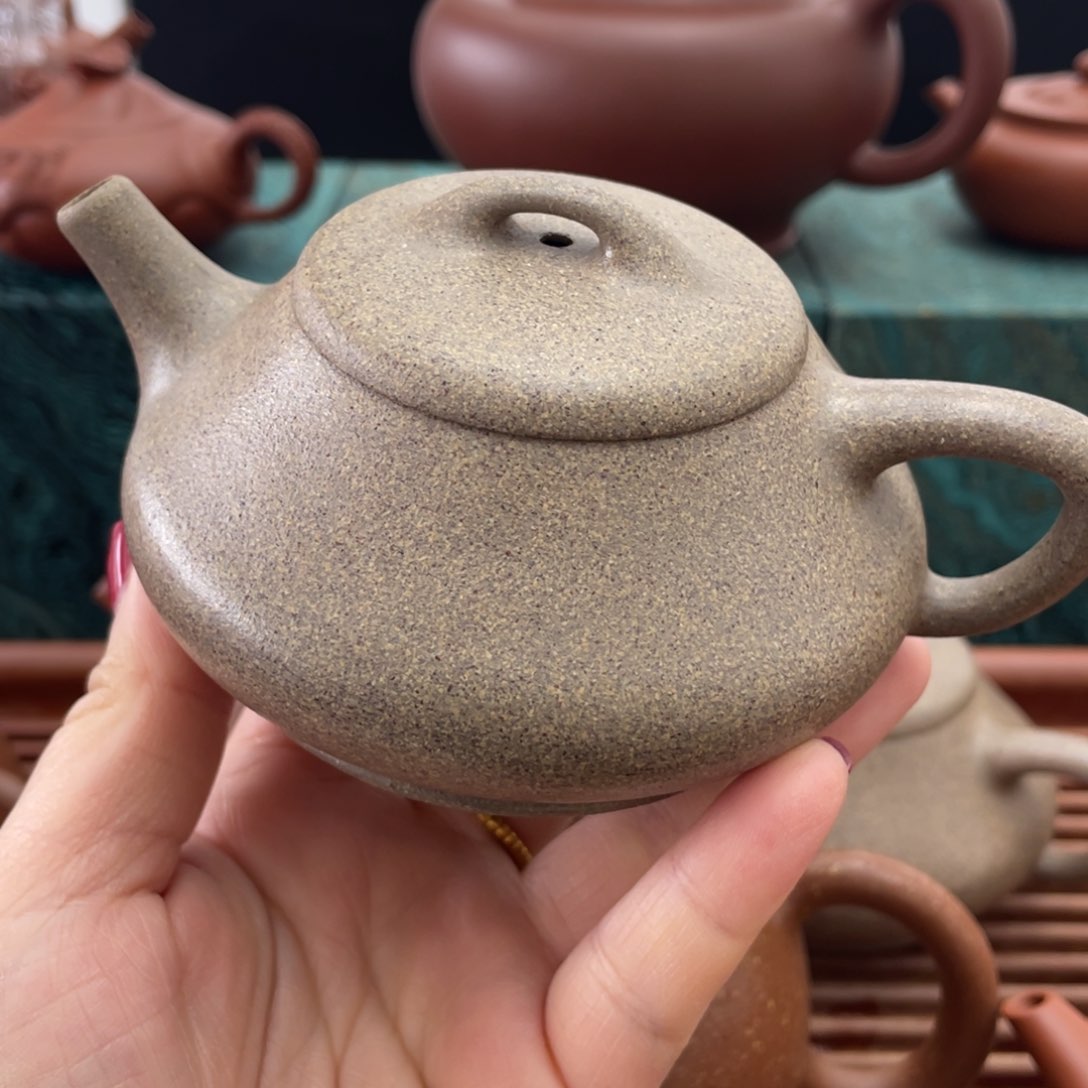 紫砂茶壶石瓢青降坡200cc