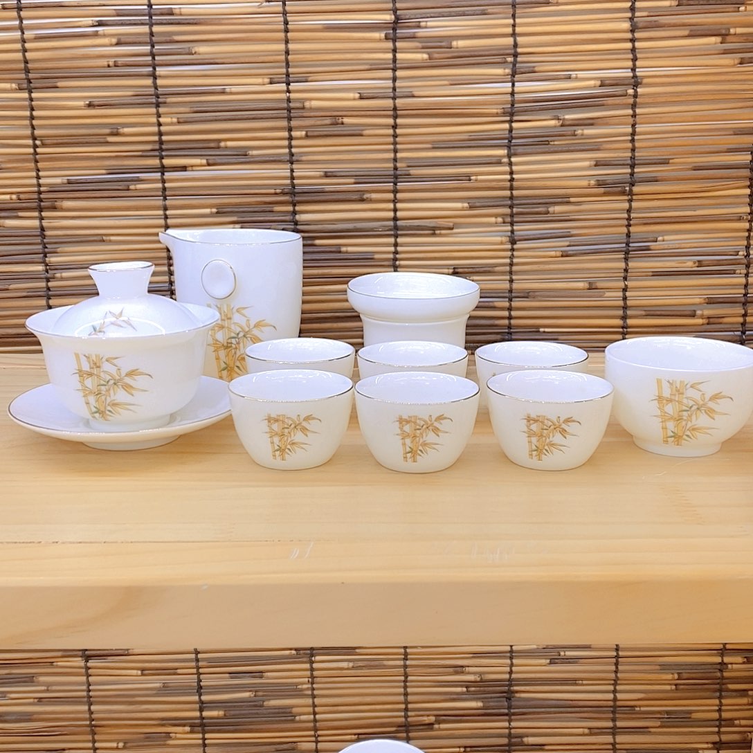 羊脂玉瓷茶具套装