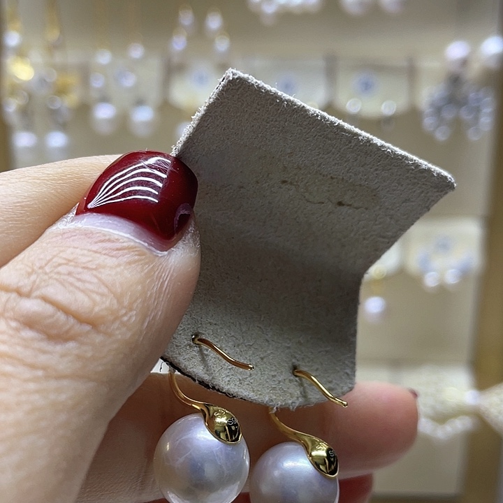 淡水珍珠耳饰银S925镶嵌