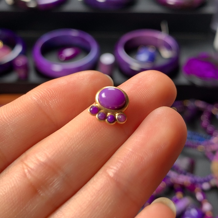 苏纪石（舒俱来）吊坠18K金镶嵌