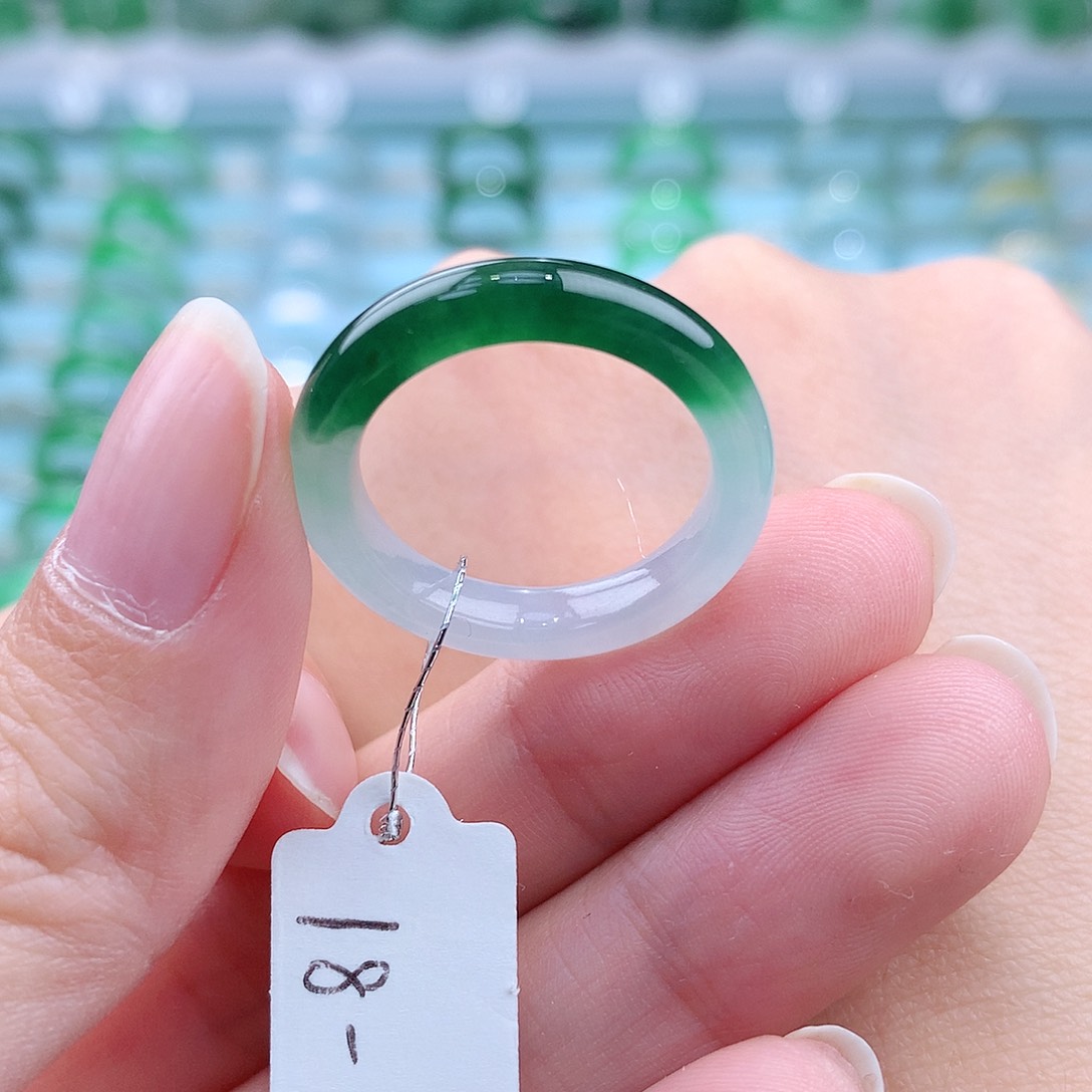 翡翠戒指未镶嵌缅甸翡翠A货