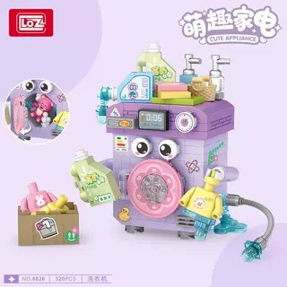 LOZ俐智8821萌趣家电积木小益智拼装儿童玩具模型迷你摆件送创意