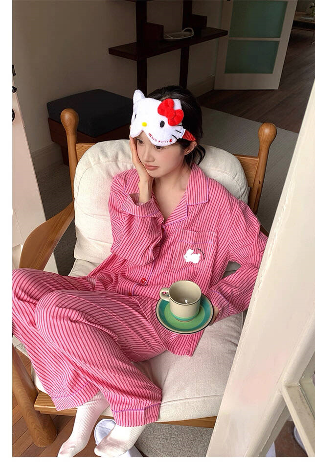 【热卖新款套装】250斤大码睡衣女秋季新款云朵棉外穿长袖家居服2