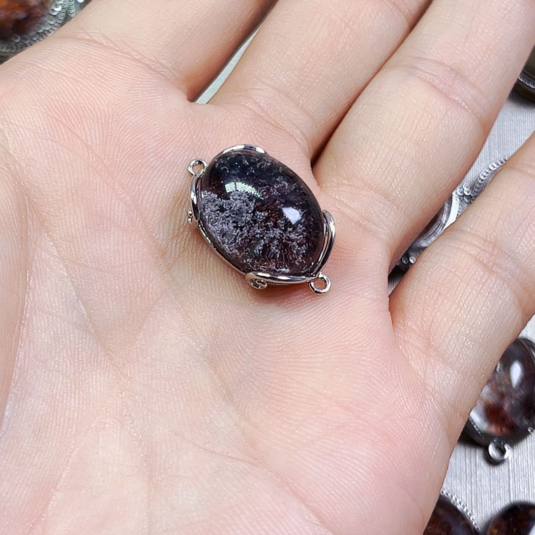 紫晶颈饰银S800镀金镶嵌