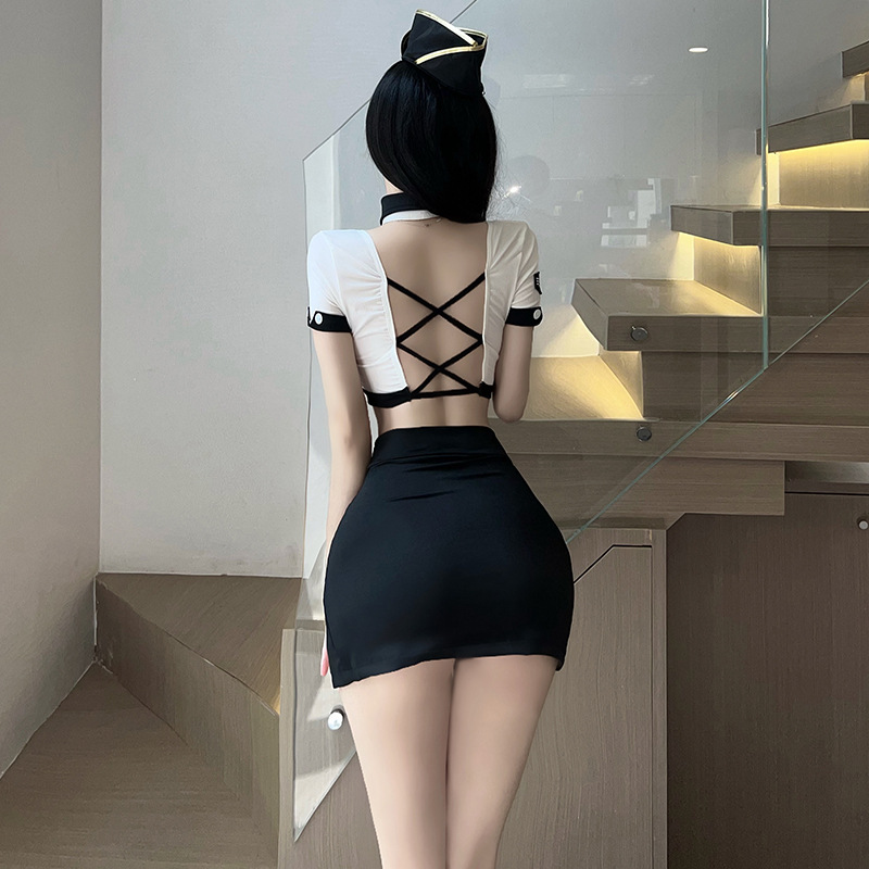 成熟御姐风空姐制服性感女警机长上衣ol女装修身丝袜显瘦职业套装