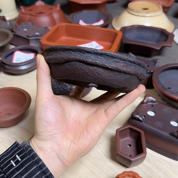 红陶心**迁紫砂手工花盆