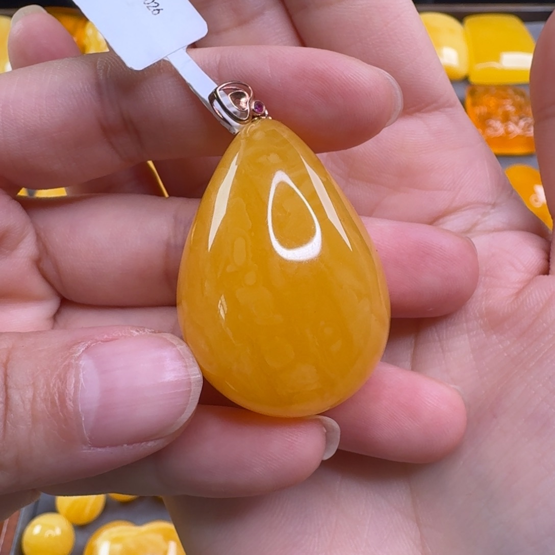 蜜蜡毛衣链未镶嵌