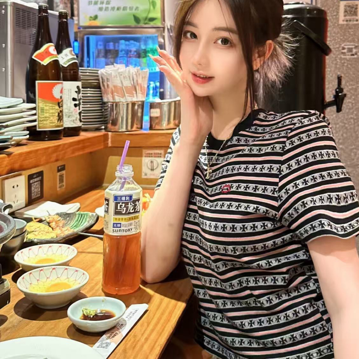 99新 Chrome Hearts/克罗心 SS23Logo圆领套头短袖170/86A 04541