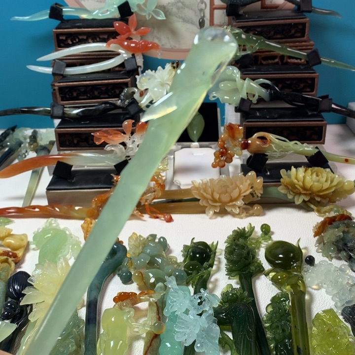 蛇纹石玉发簪未镶嵌