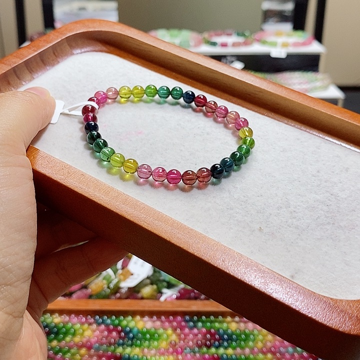 碧玺手链未镶嵌天然碧玺5.7毫米