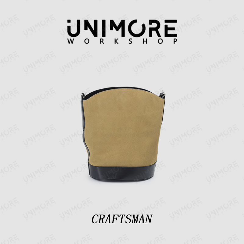 【造物至】磨砂拼皮水桶包 牛皮 高级定制手提包