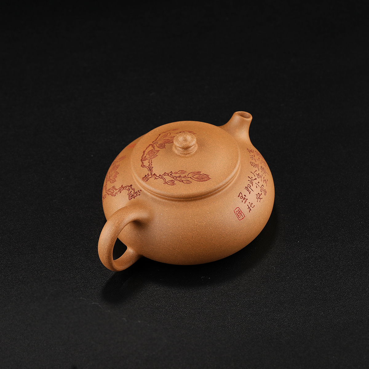 玉兰聚金壶 黄金段泥  160cc