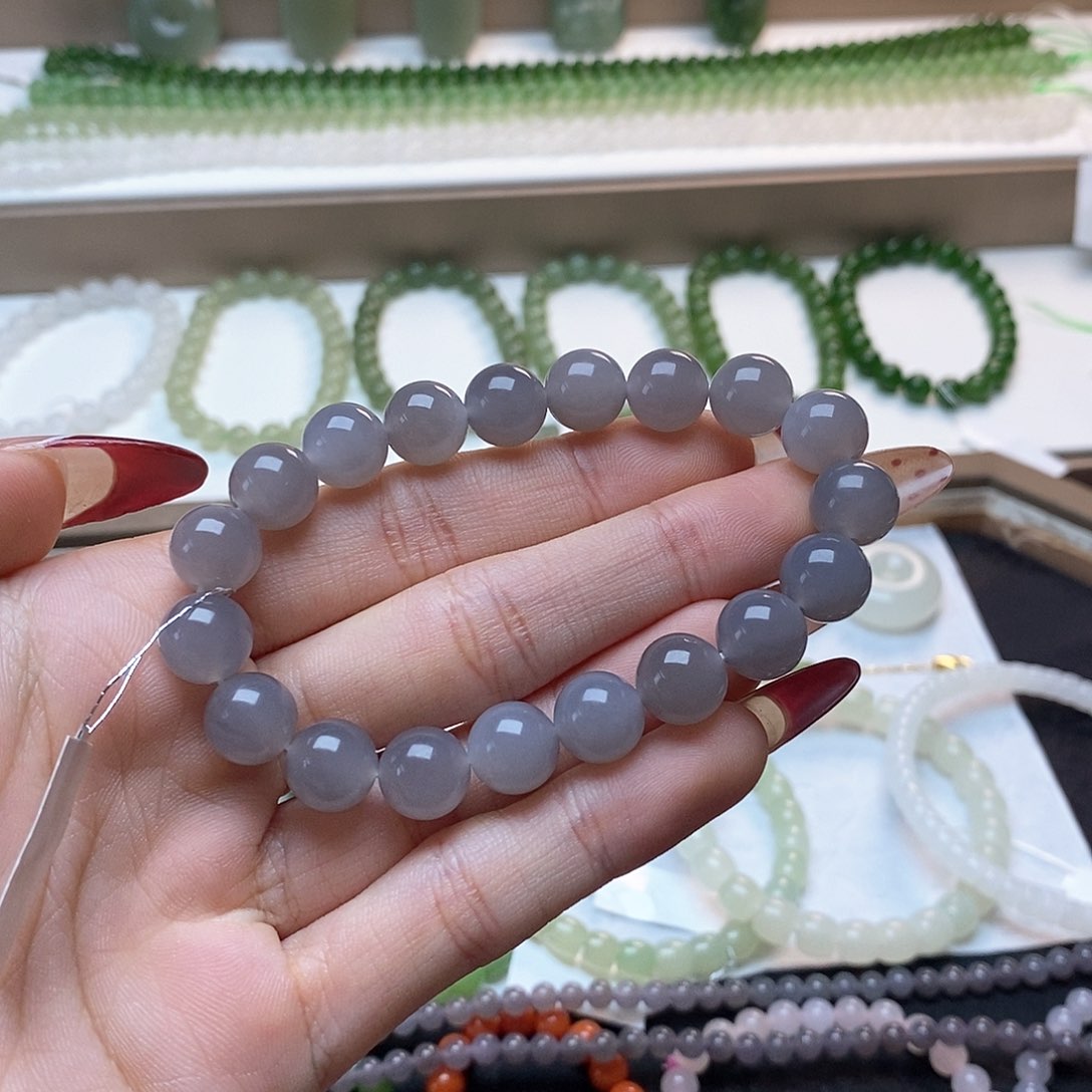 和田玉手链未镶嵌金**?烟紫微猫卡十