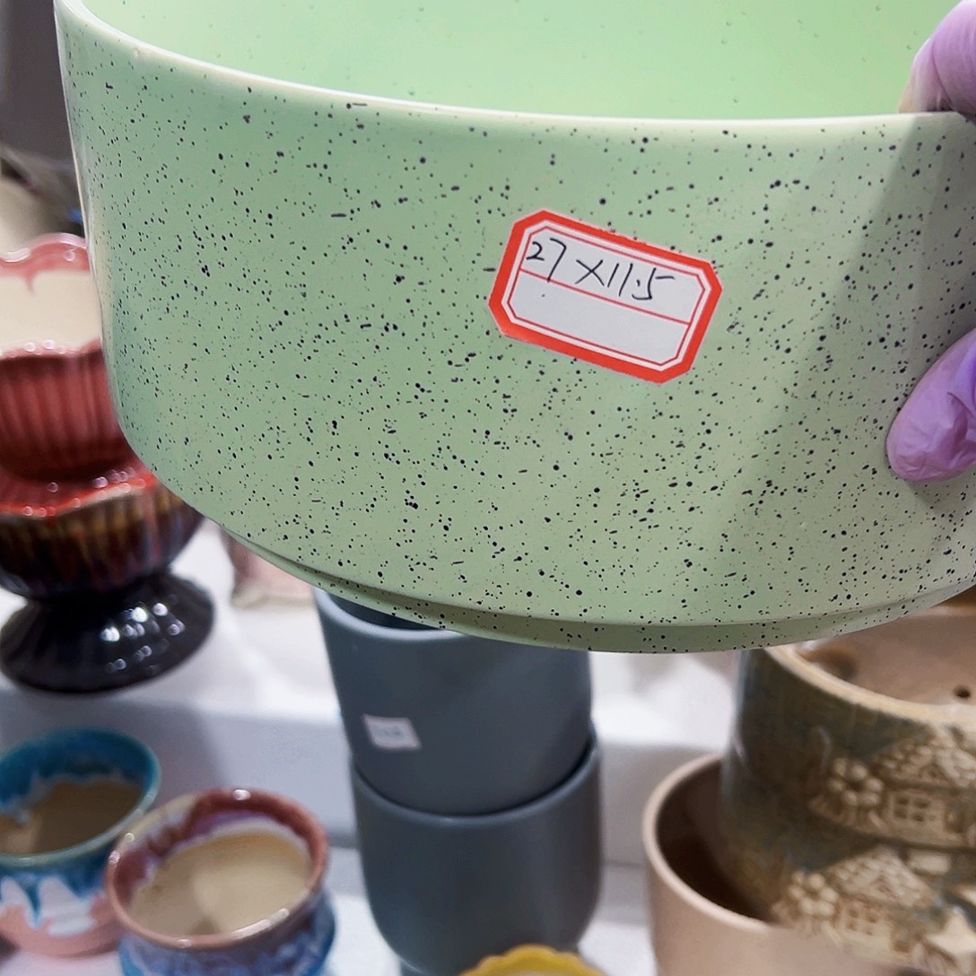 有孔外贸尾单陶瓷花盆凑单10米包邮