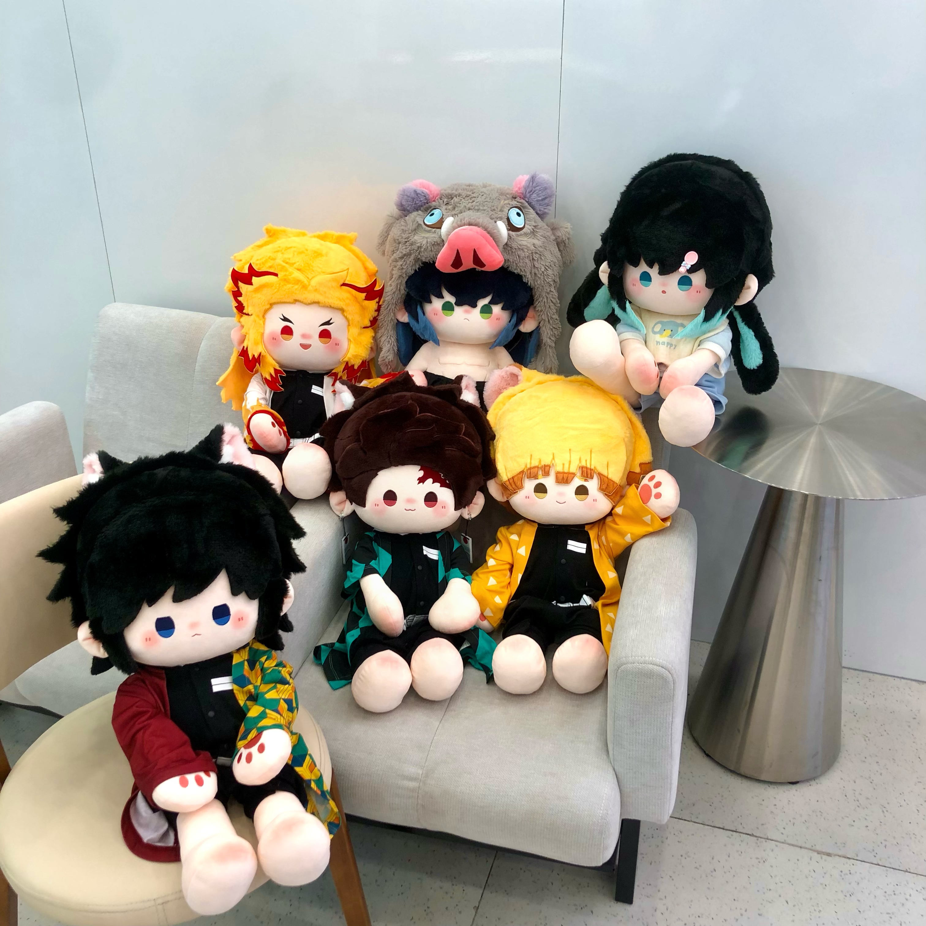 裸娃鬼灭之刃60cm巨捶富冈义勇/时透无一郎/炭治郎原创棉花娃娃