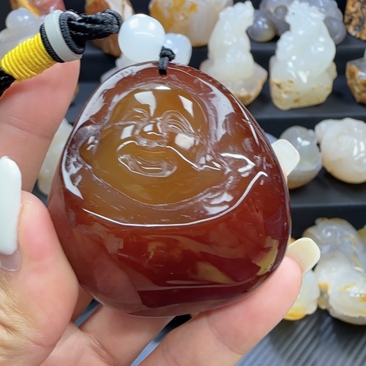 玛瑙/玉髓合金手把件