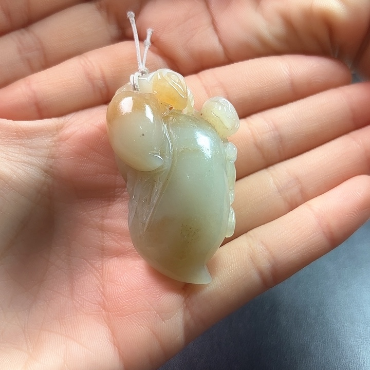 和田玉未镶嵌吊坠(不含链)杜*花