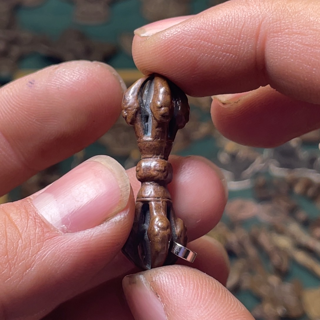 明**生藏传老料五股杵包挂