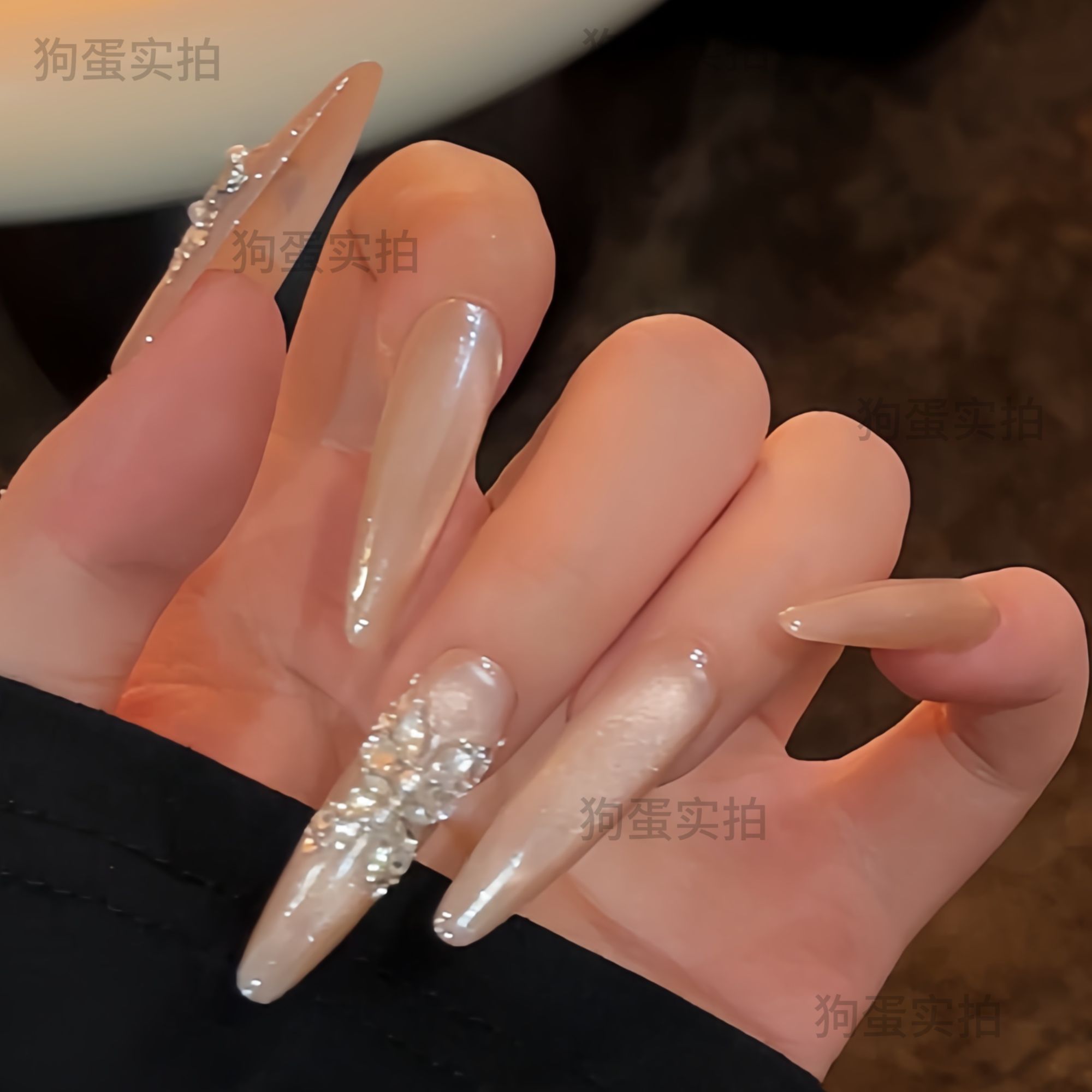 【欲珠·狗蛋儿】固态胶可照干/纯手工拼钻/穿戴甲美甲