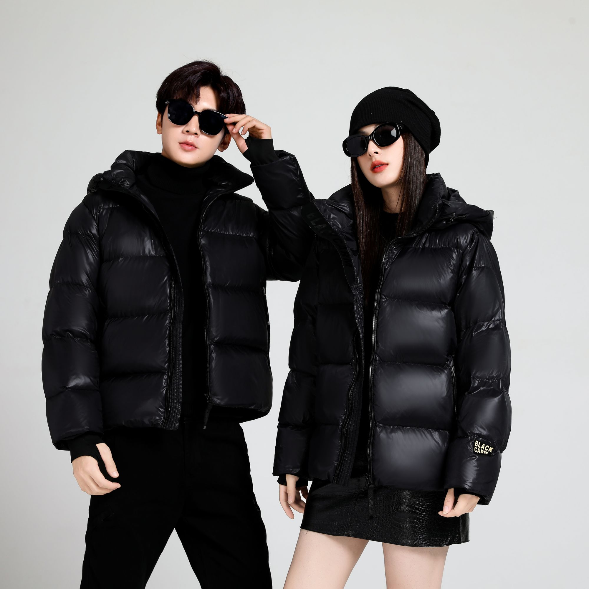 【黑金羽绒服短款】升级版白鸭绒黑金连帽短款宽松保暖冬衣