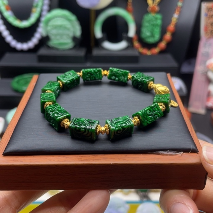 翡翠未镶嵌手链翡翠手串