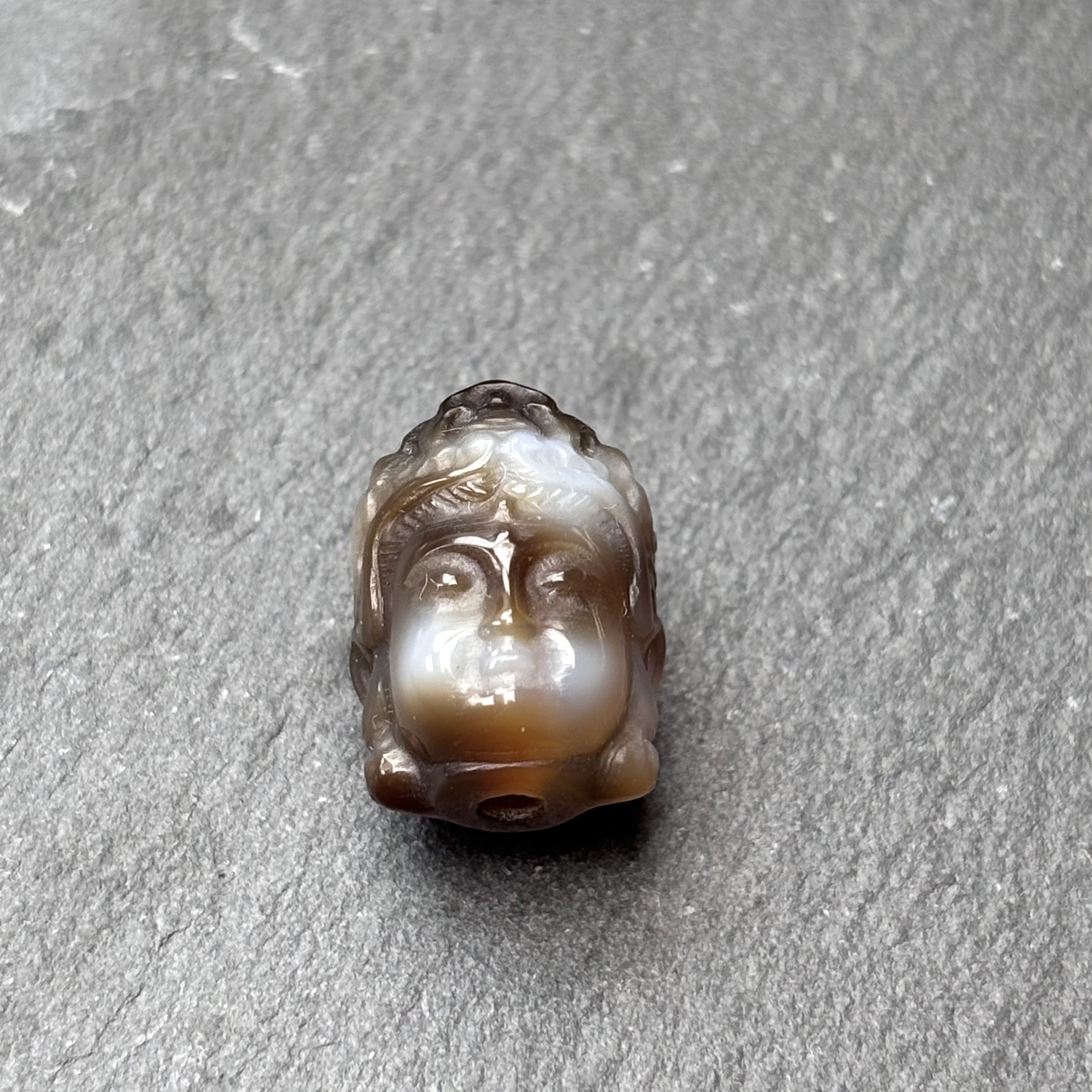 原矿珠改玉化精工雕刻佛头观音尺寸11.3mm左右配顶珠腰珠