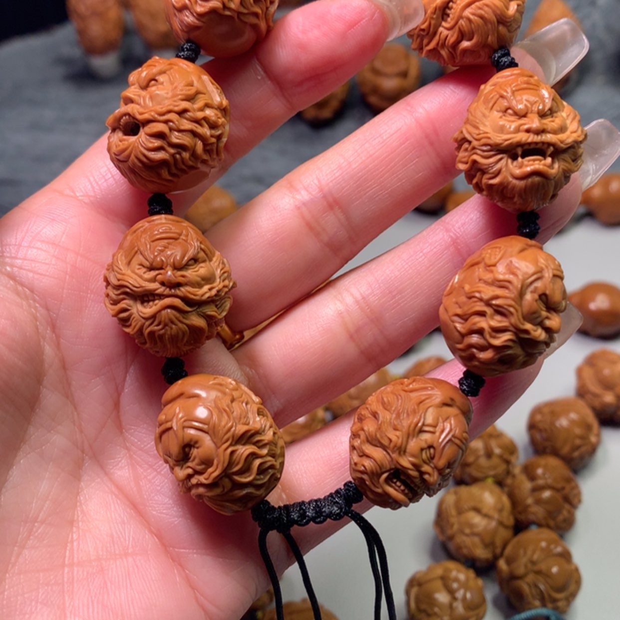 【闪购商品】橄榄核手串/手链假*练钟馗头