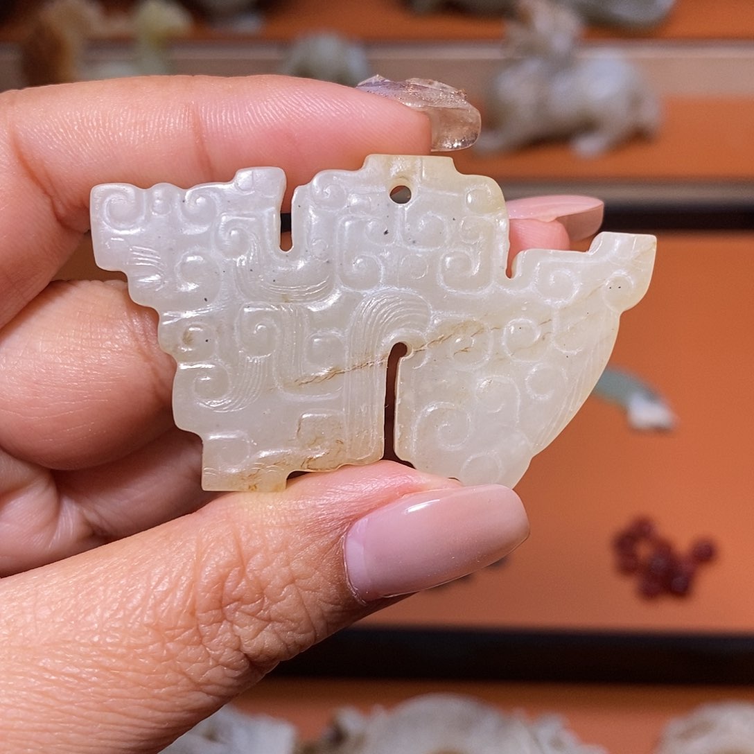 和田玉挂件未镶嵌两*树