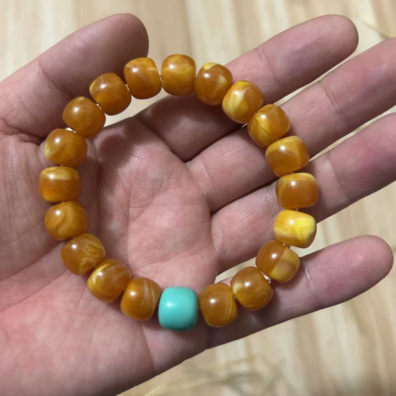 闪购高端商品链接 鸡油黄小手串