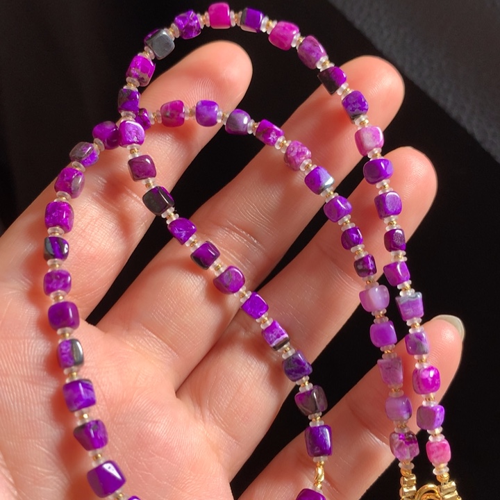 苏纪石（舒俱来）项链18K金镶嵌