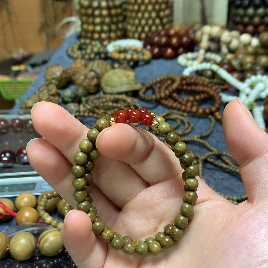 维腊木（绿檀）手串/手链林*6