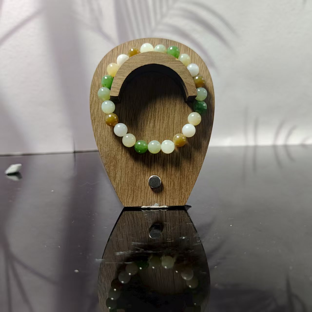 Q和田玉多宝圆珠手串（卡8）0251