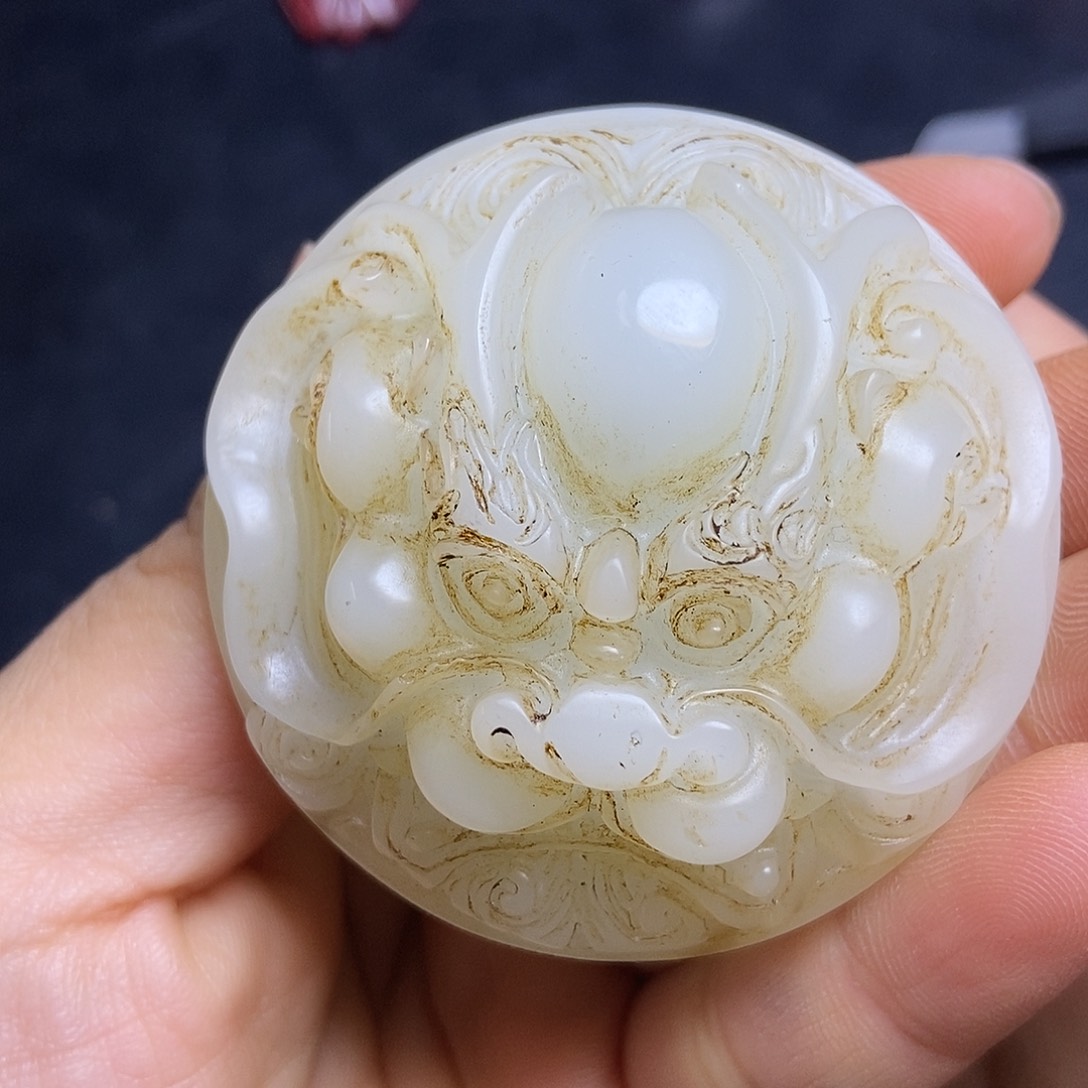 白玉菩提吊坠精品玉