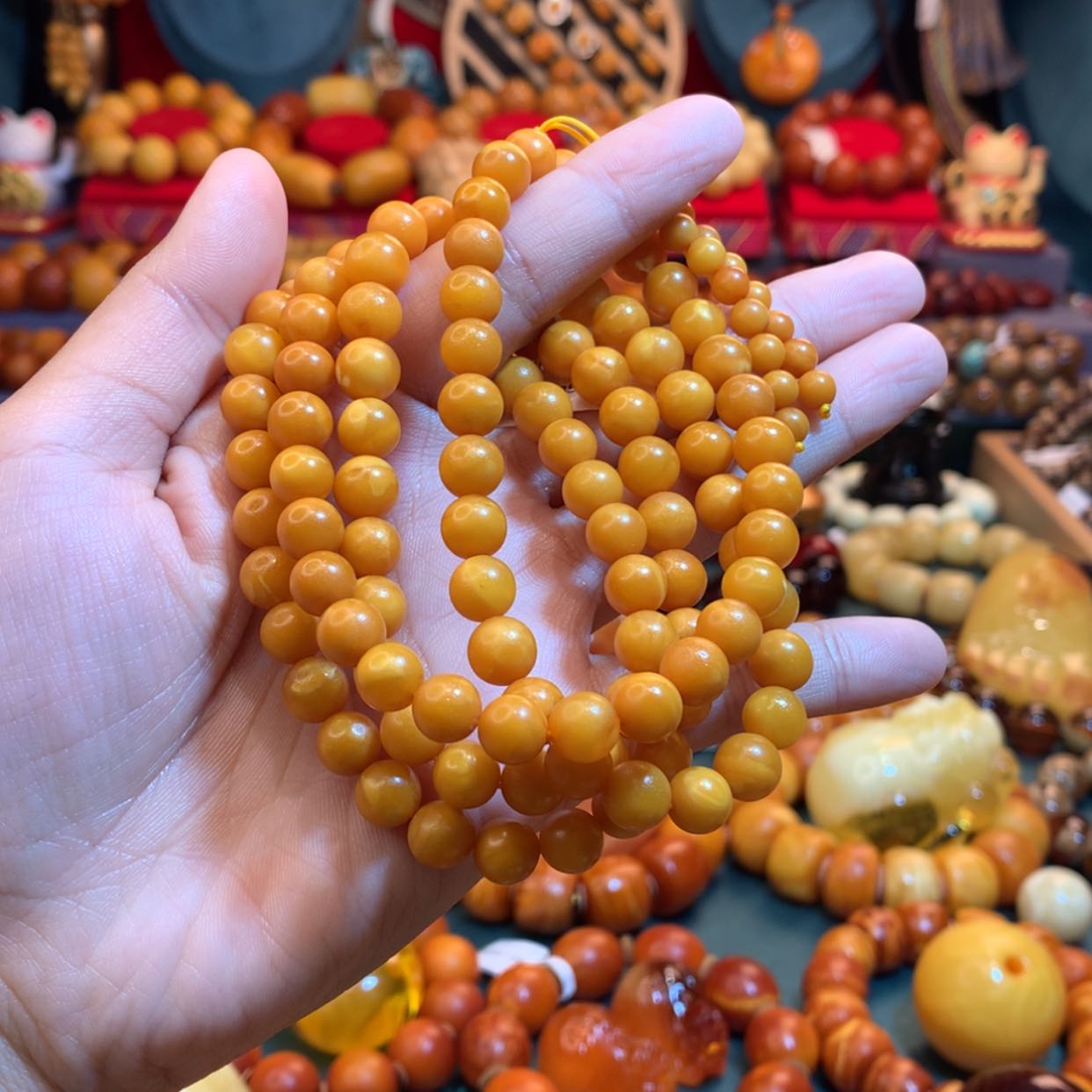 【闪购商品】蜜蜡手链未镶嵌好****?蜜蜡手链