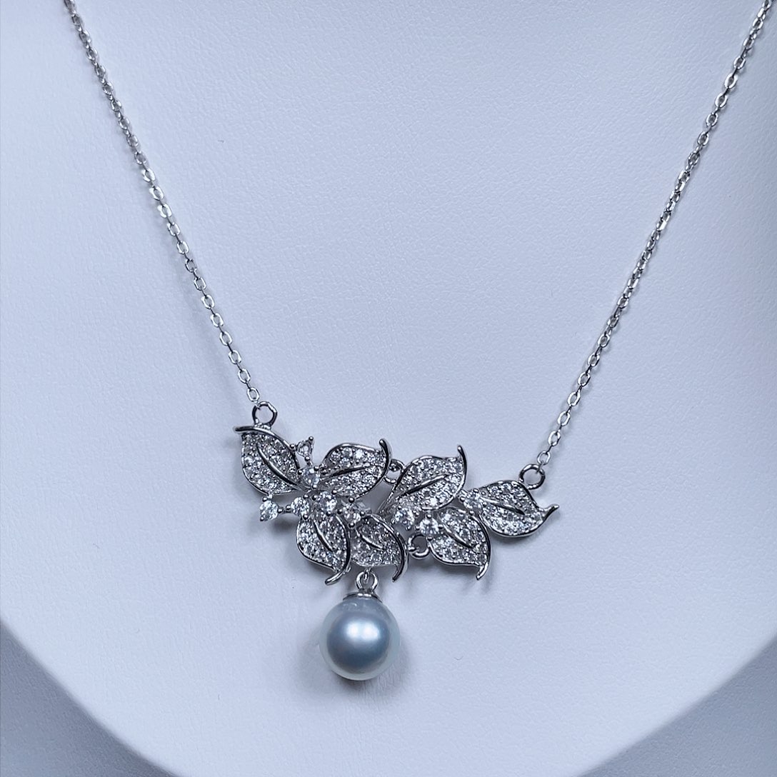 海水珍珠颈饰银S925镶嵌