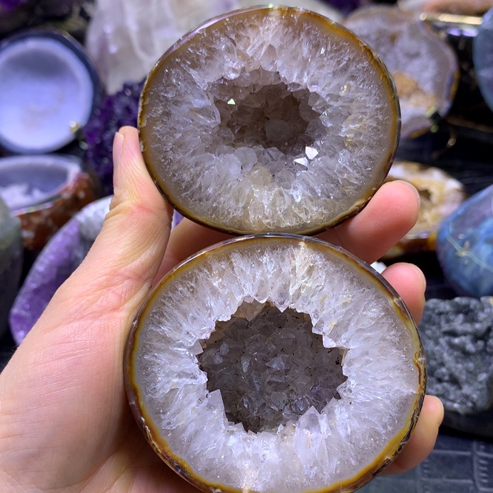 水晶福利彩晶盆➕支架未镶嵌