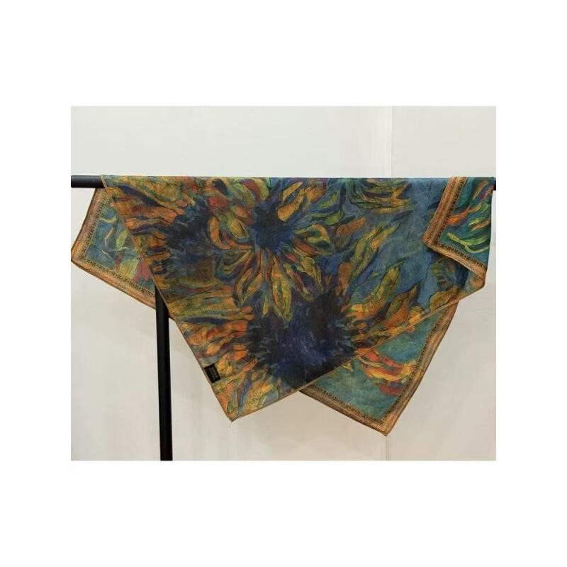 C172【炫彩金葵】70*70左右丝巾