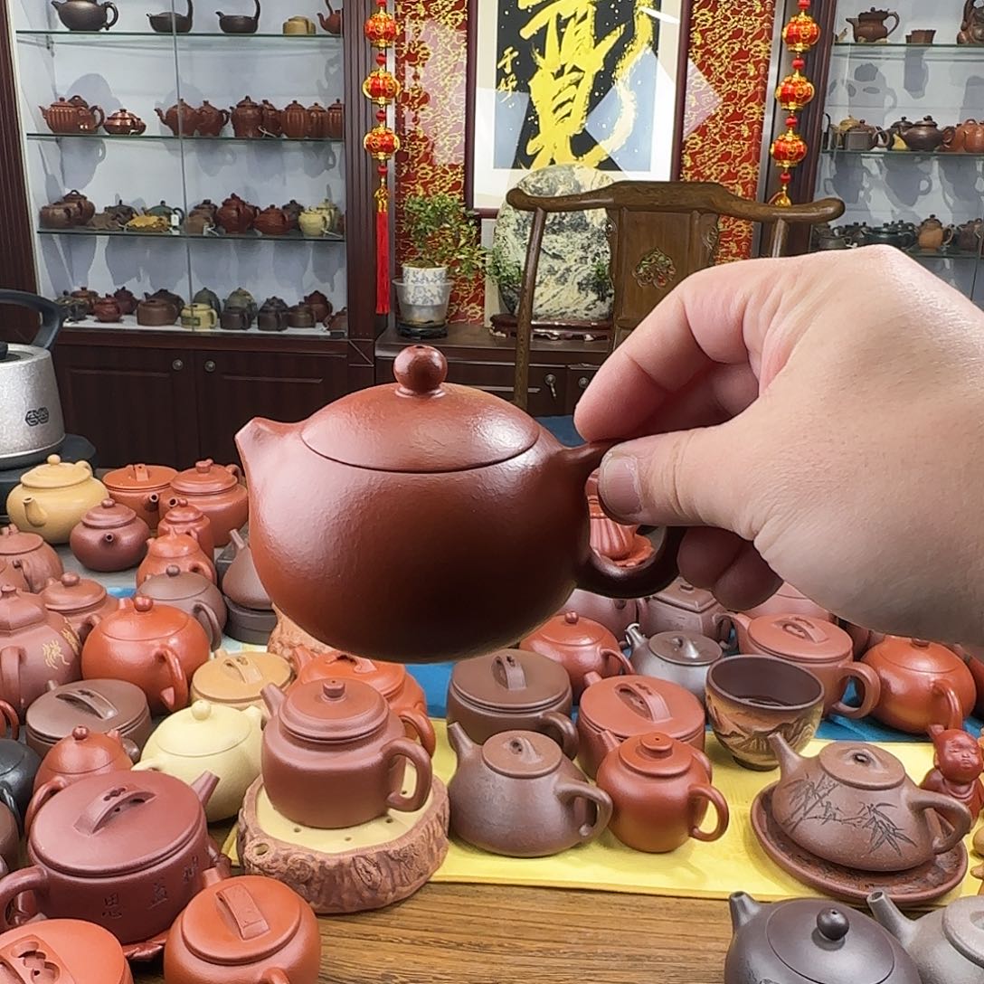 紫砂茶壶西施朱泥