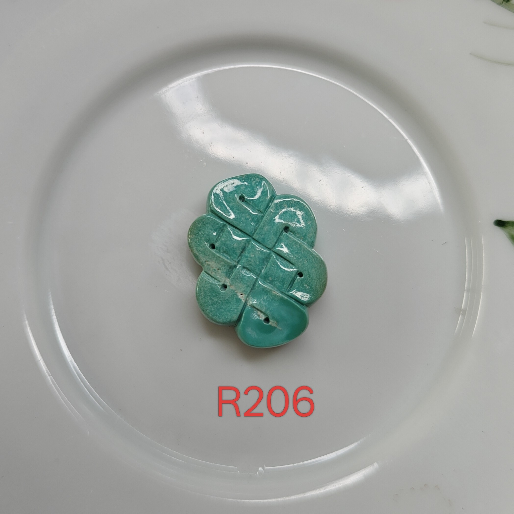 R206天然原矿无优化绿松石雕刻件