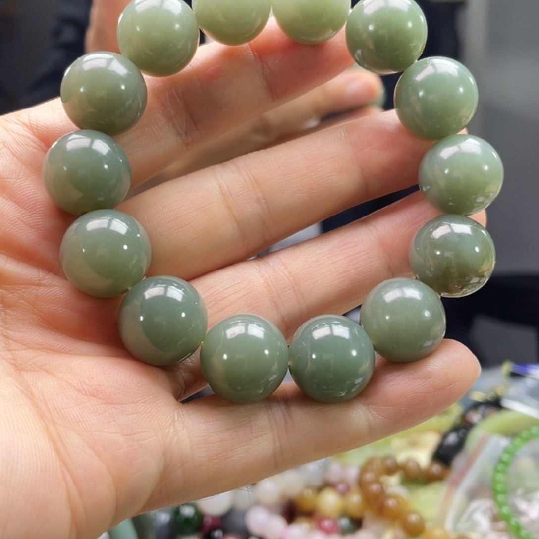 和田玉未镶嵌手链