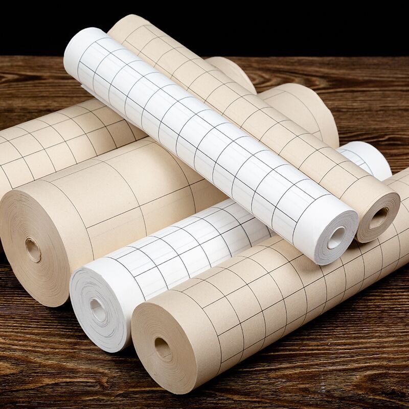 半生熟长卷宣纸加厚方格小楷练习创作专用纸白色古