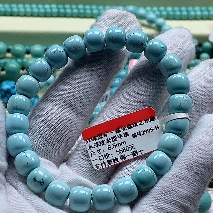 小***水绿松石未镶嵌珠宝奇石