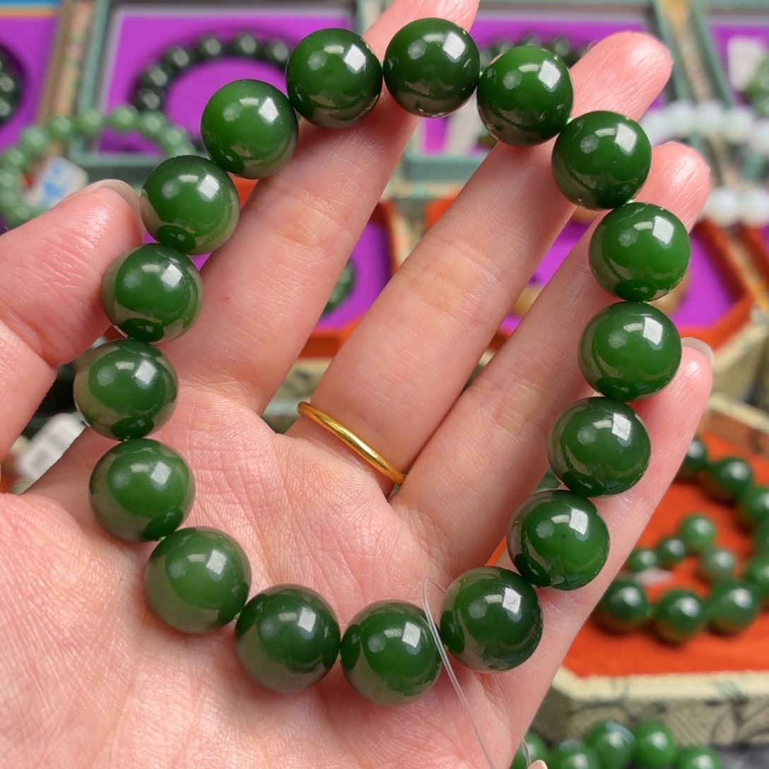 和田玉（碧玉）未镶嵌手串