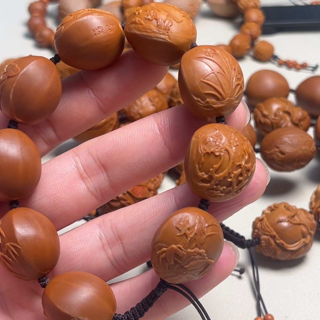 橄榄核吊坠冰鸟语花香