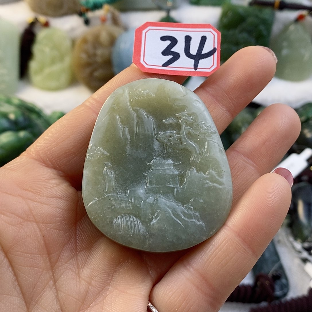 和田玉（糖玉）颈饰未镶嵌