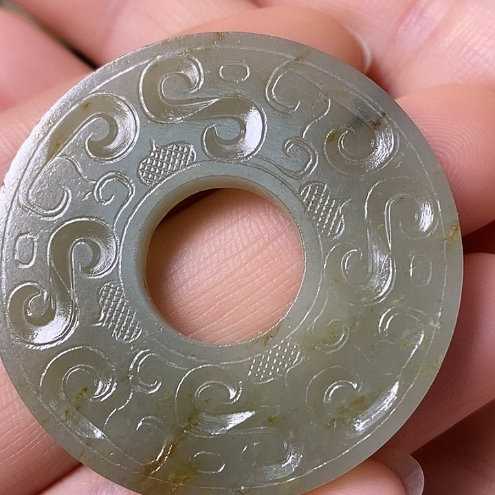 和田玉（糖玉）车挂未镶嵌坤*