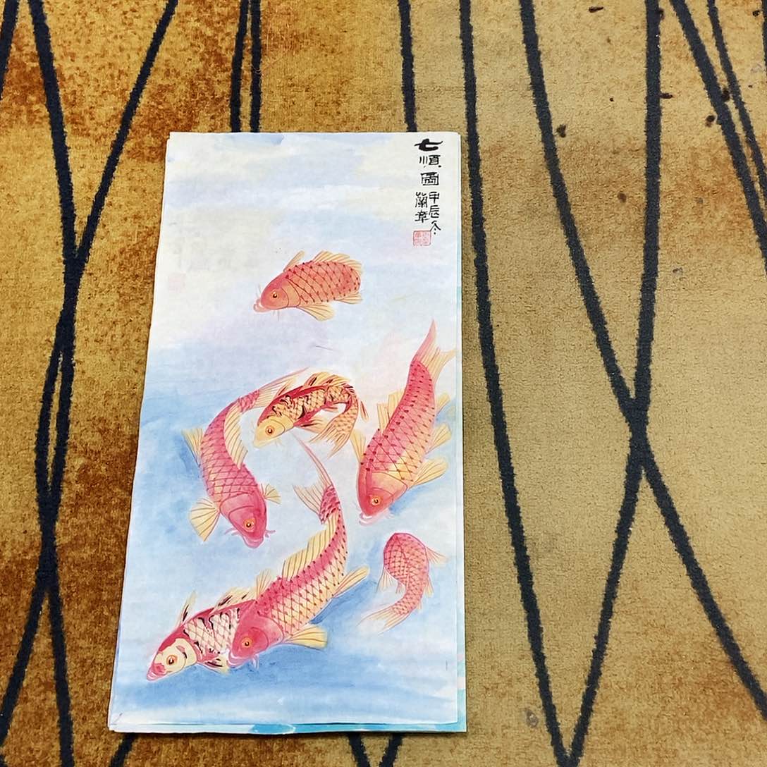 国画王兰章34.68手绘画心