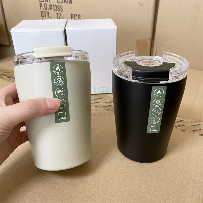 咖啡随行杯子保温冷热两用保温杯车载杯360ml便携带盖