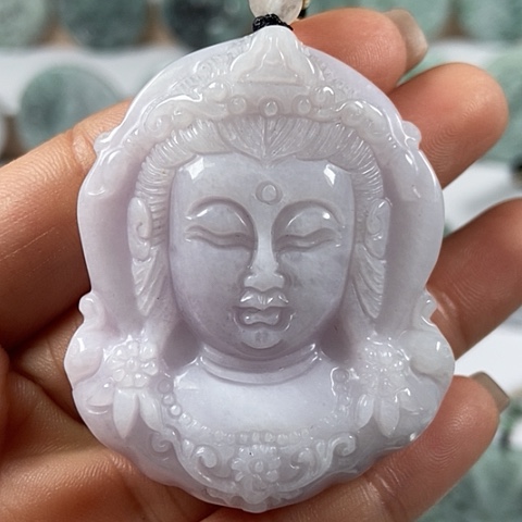 翡翠颈饰未镶嵌观音福利