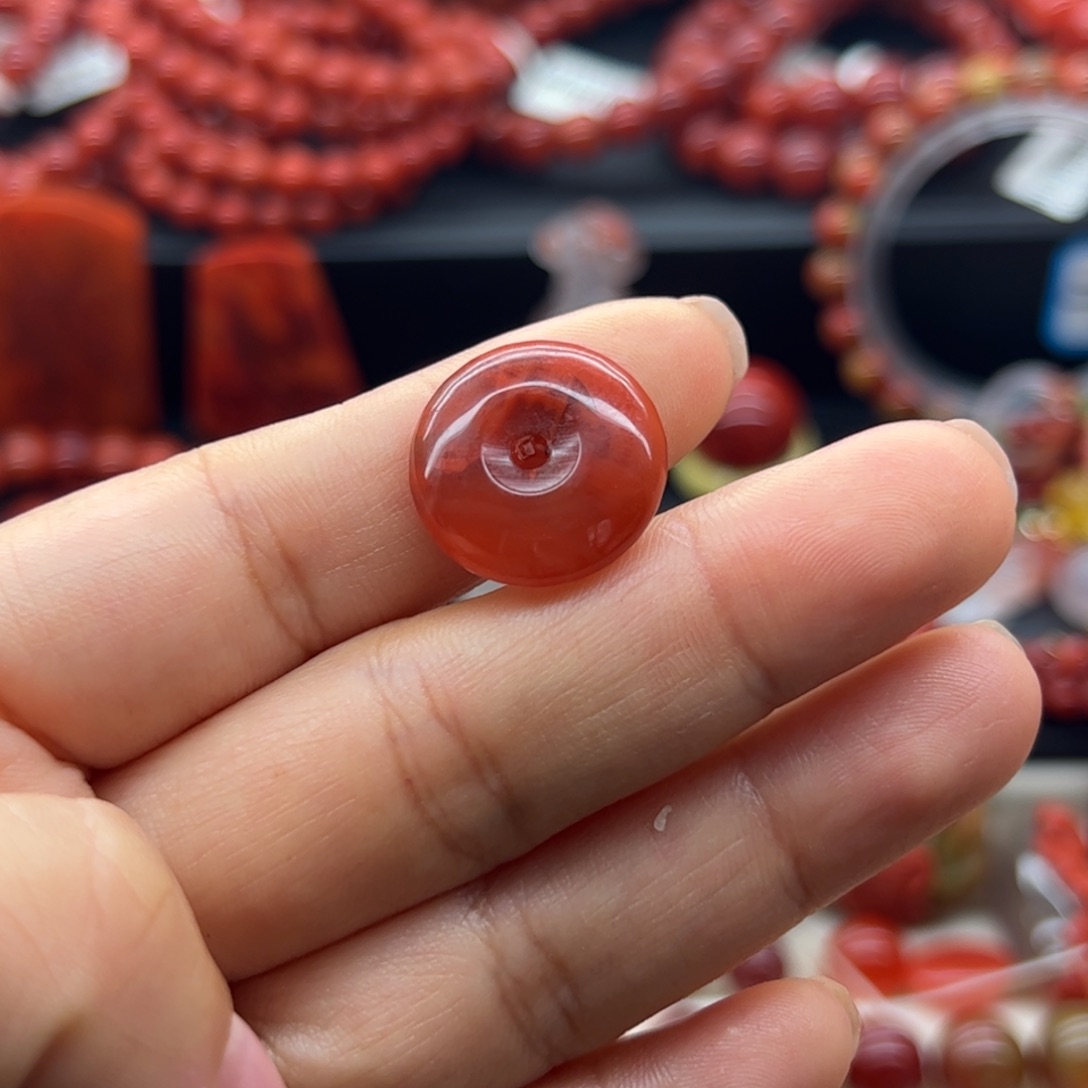 大***玩南红玛瑙未镶嵌配饰